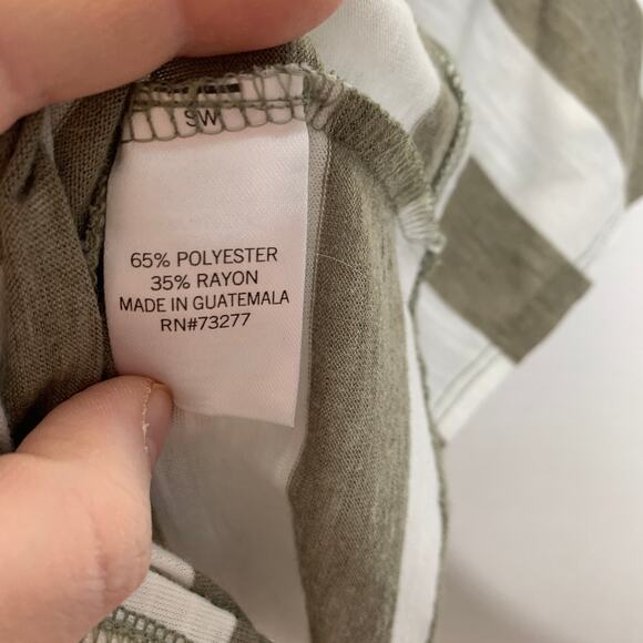 3/$20 SO KOHLS plus size brown striped button down tie front crop top SZ XXL - Picture 5 of 6